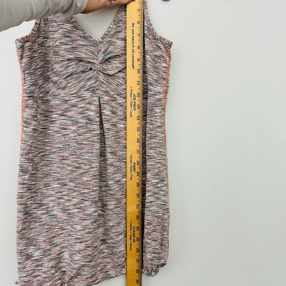 Lucy Tech Brown And Coral Ruched Athletic Tank Women’s Size M - Picture 3 of 6
